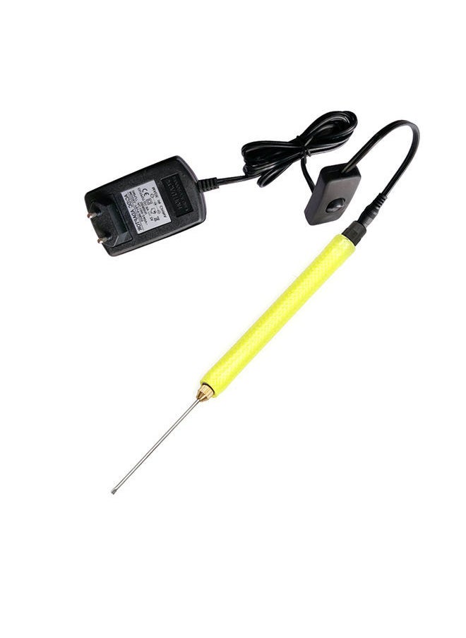NIBEMINENT Styrofoam Cutter Craft Hot Wax Cut Pen Pearl Wool KT Board Cutting Machine Yellow 10centimeter  - Image 1