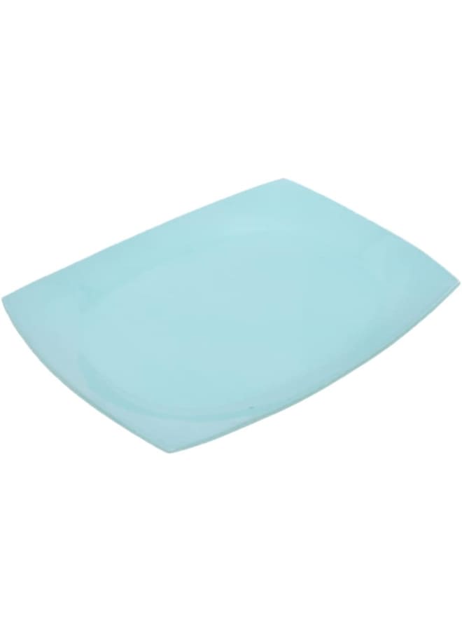 Rosa By Fathy Mahmoud High Quality Glass Serving Plate, 36 * 26Cm - Quadrado Turquoise - Image 3