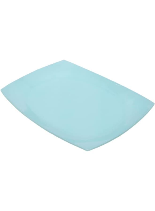 Rosa By Fathy Mahmoud High Quality Glass Serving Plate, 36 * 26Cm - Quadrado Turquoise - Image 2