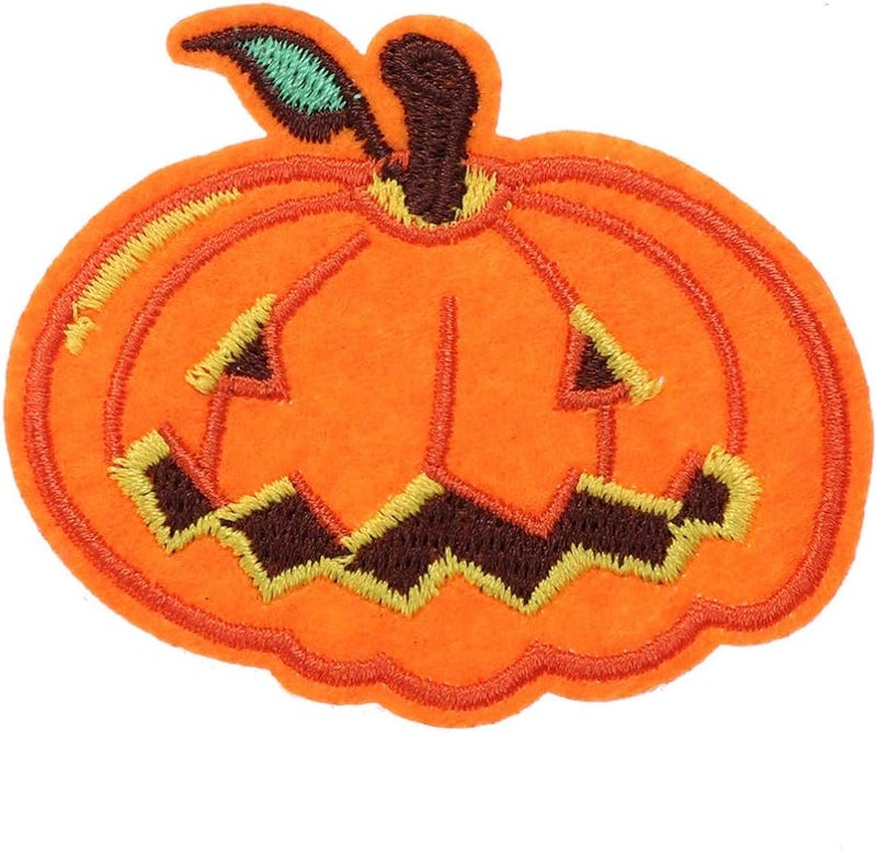 klarako 5Pcs Halloween Pumpkin Patches Iron On Patches Embroidered Applique Clothes Sew on Badges for Hat Backpack Scarf Pants - Image 1