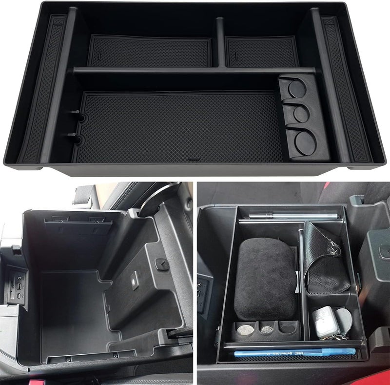 EVTIME Compatible with Chevy Silverado 1500 AccessoriesGMC Sierra 1500 20192022 Center Console Organizer Tray Fits for 20202023 SilveradoSierra 2500 HD3500 HD Full Console Only Upper Organizer