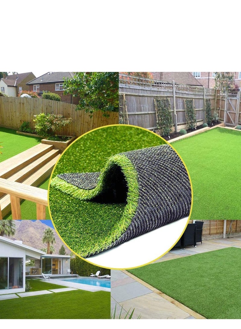FFD Artificial Fake Grass Carpet Grass Mat Realistic & Thick Turf Lawn Rug Carpet, - Image 1