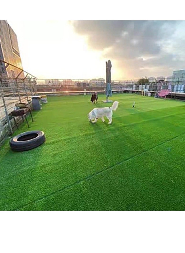 FFD Artificial Fake Grass Carpet Grass Mat Realistic & Thick Turf Lawn Rug Carpet, - Image 3