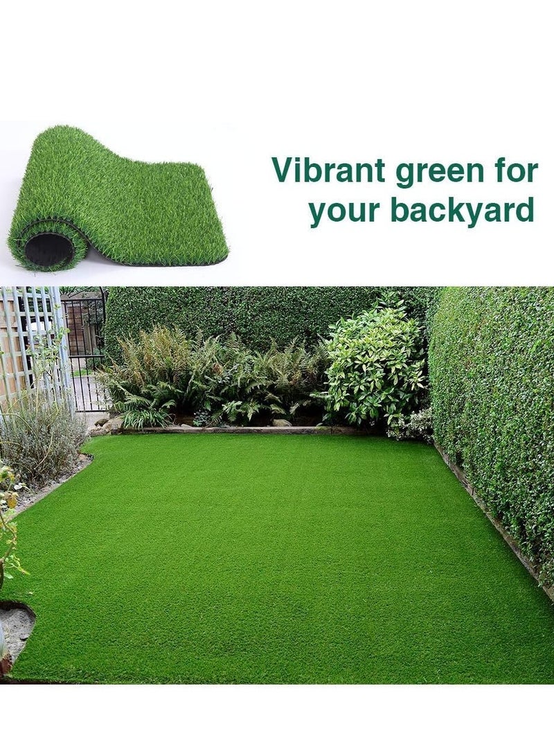 FFD Artificial Fake Grass Carpet Grass Mat Realistic & Thick Turf Lawn Rug Carpet, - Image 4