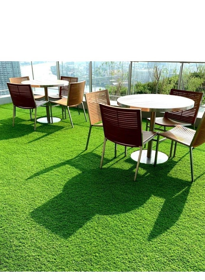 FFD Artificial Fake Grass Carpet Grass Mat Realistic & Thick Turf Lawn Rug Carpet, - Image 5