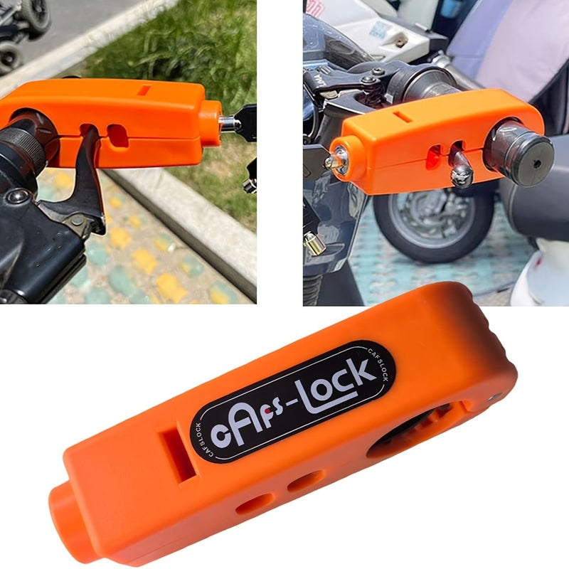 Heavy Duty Anti Theft Lock Set With 2 Keys ABS Material Portable Design Easy Installation High Strength Security Universal Fit for Bicycles Motorcycles ATVs Scooters Dirt Bikes No Batteries Required Orange - Image 5