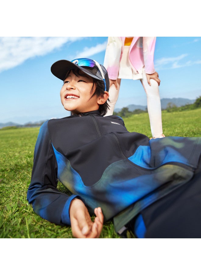 Annil Boys' & Girls' Stretchy Spring/autumn Breathable Soft Hooded Sun Protection Jacket Lightweight Outerwear - Image 4