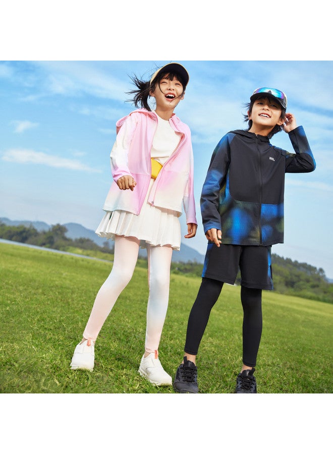 Annil Boys' & Girls' Stretchy Spring/autumn Breathable Soft Hooded Sun Protection Jacket Lightweight Outerwear - Image 5