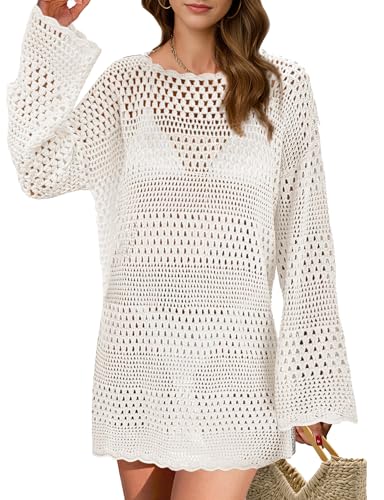 Buauty Womens Crochet Swimsuit Cover Up Swim Bikini Cover Ups Bathing Suits Swimwear 2026 Summer Beach Dress Vacation Outfit - Image 1