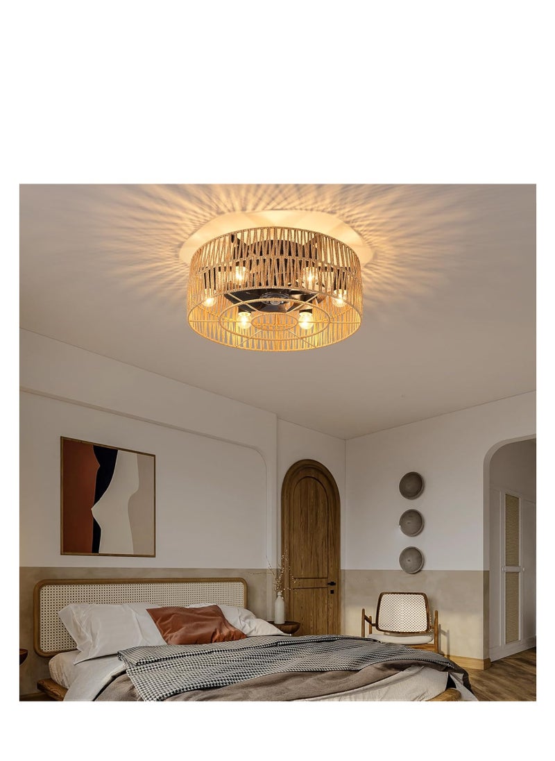SUN SHINE Ceiling Fan with Light Flush Mount  - Image 4