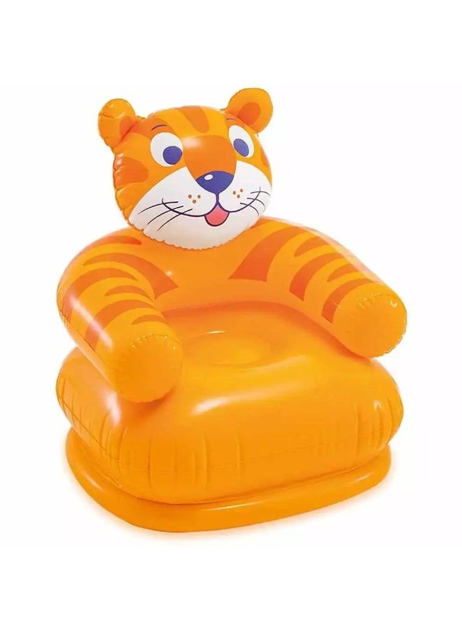 INTEX كرسي إنفليتابل حيوانات سعيد من إنتكس، نمر - 68556 بحجم 66X64X71 سم - أصفر - Image 1