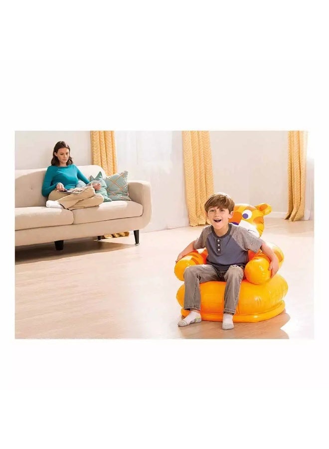 INTEX كرسي إنفليتابل حيوانات سعيد من إنتكس، نمر - 68556 بحجم 66X64X71 سم - أصفر - Image 2
