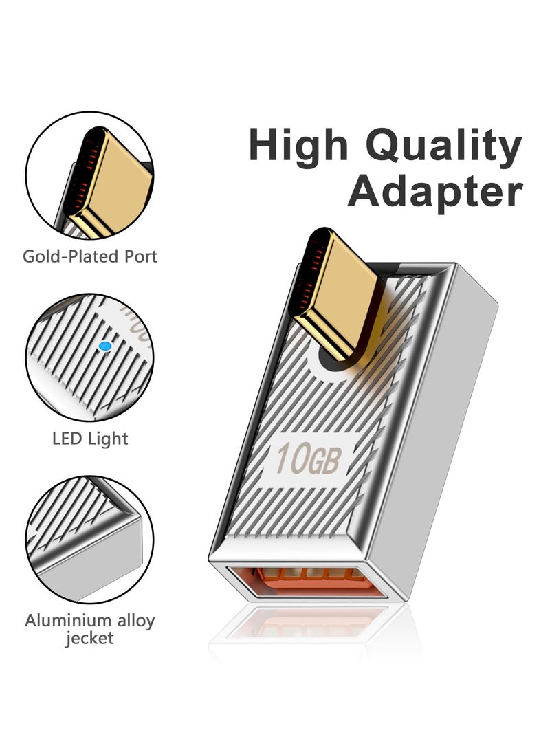 SYOSI 3 Pack 90 Degree USB C to USB A Adapter 10Gbps, USB C Male to USB C Female Right Angle Connector Extender, for MacBook, iMac, iPad, Meta Quest, Tablet, Phones and More - Image 5