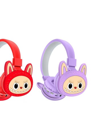 WIRELESS HEADPHONE WITH LABUBU CARTOON FIGURE - view 2