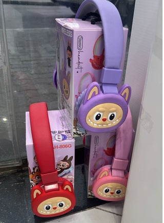 WIRELESS HEADPHONE WITH LABUBU CARTOON FIGURE - view 4
