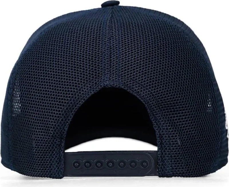 Black Börk V1 Trucker Wake Up - 3 Code Logo Unisex Navy Blue Hat (Cap)