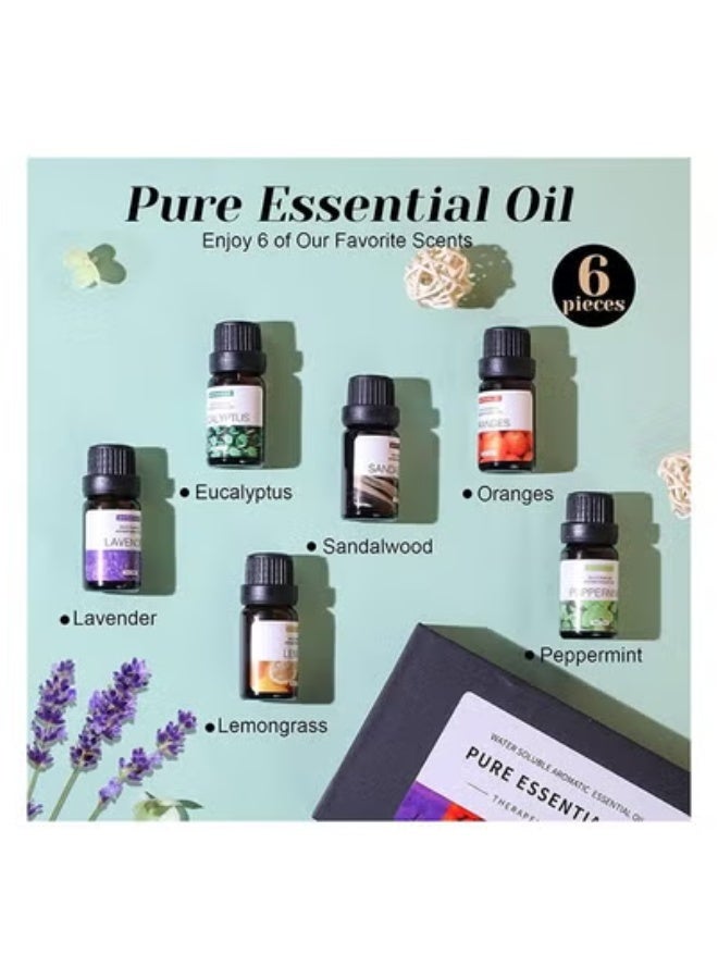 TIGER Aromatherapy Essential Oils Set – 6 x 10ml Water-Soluble Fragrance Oils for Diffusers & Humidifiers – Includes Lavender, Eucalyptus, Sandalwood, Sweet Orange, Lemon & Mint – Calming & Refreshing Scents for Home, Spa, Office & Meditation - Image 3