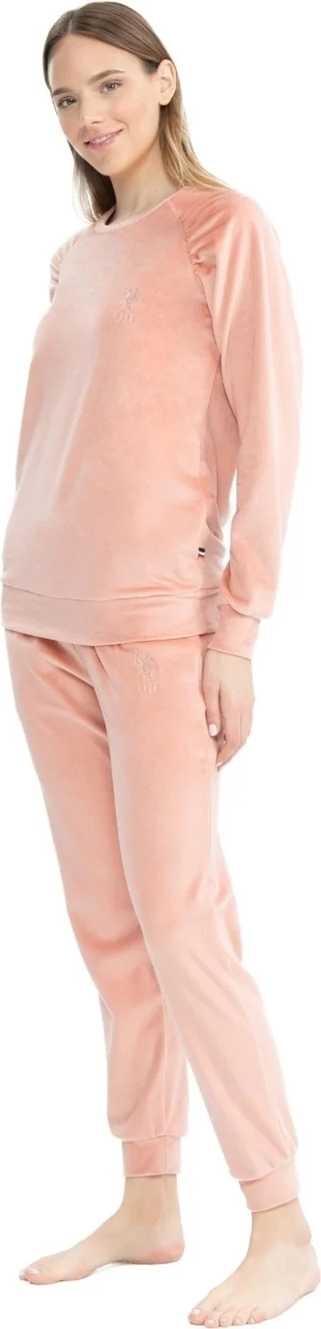 U.S. Polo Assn. Women's Thin Fleece Pocket Pajama Set