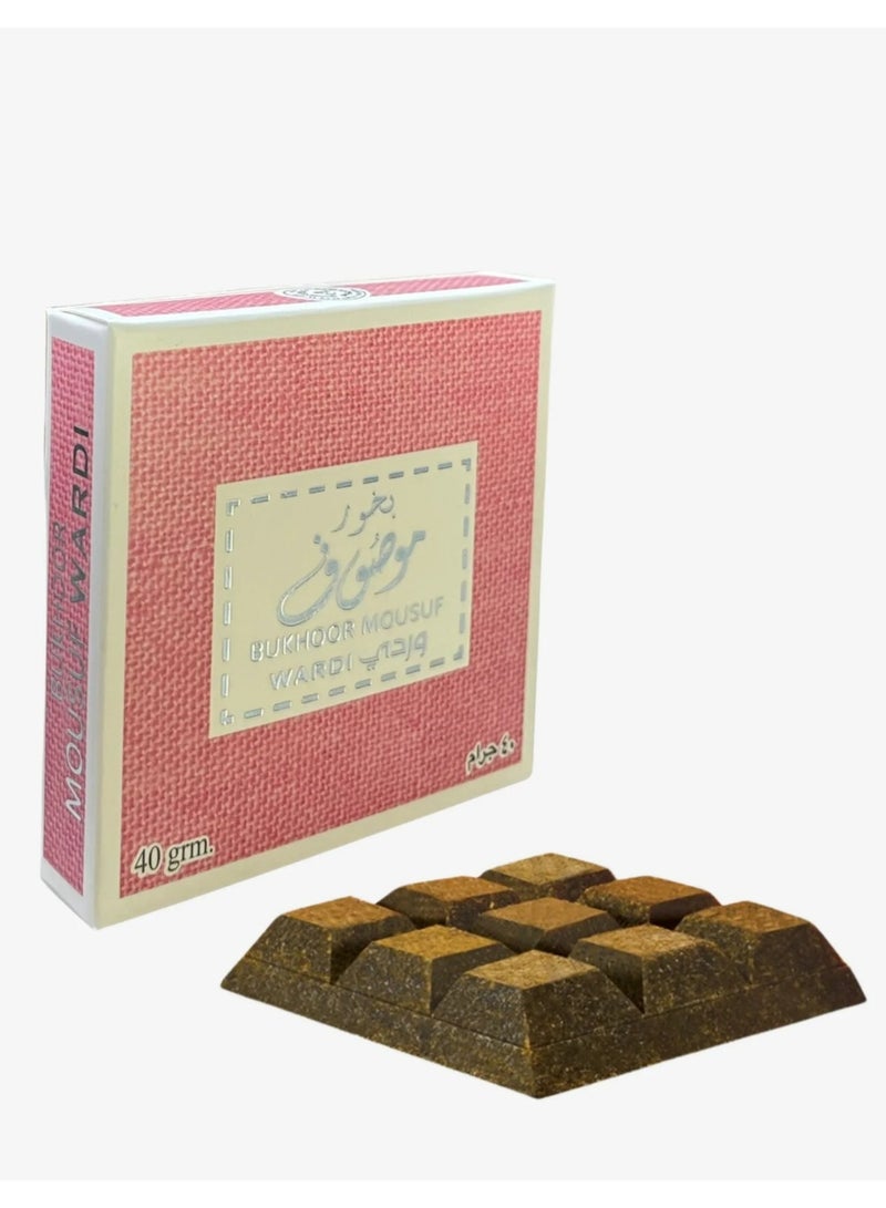 عود بخور بخور موسوف وردي معطر منزلي بخور عربي 40 جرام - Image 3