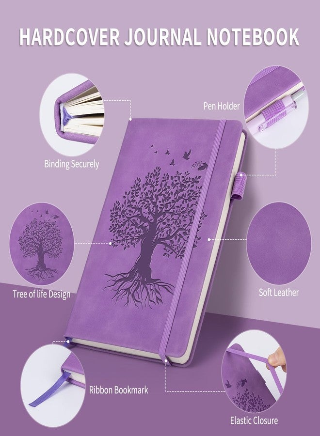 ALKALO Lined Journal Notebook for Women Men, A5 Hardcover Leather Journals for Writing, 200 Pages/100GSM Thick Paper, Daily Journal Notebook for Work, School, Note Taking, Business, Travel, College Ruled - Image 2