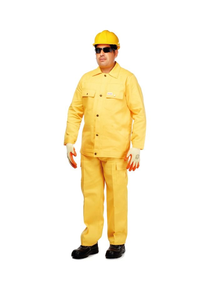 Vaultex 100% Cotton Twill Pant And Shirt Yellow XL 