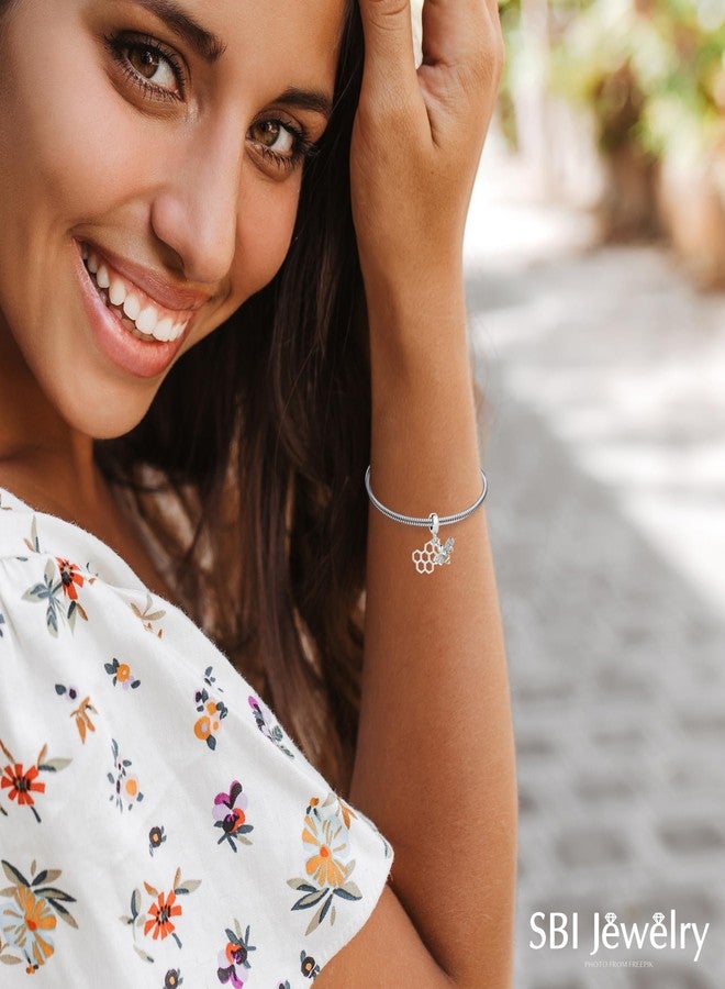 SBI Jewelry Women Birthday Dangle for Wife Queen Honey Bee Charm Compatible with Pandora Charm Bracelet Jewelry Gifts - Image 3