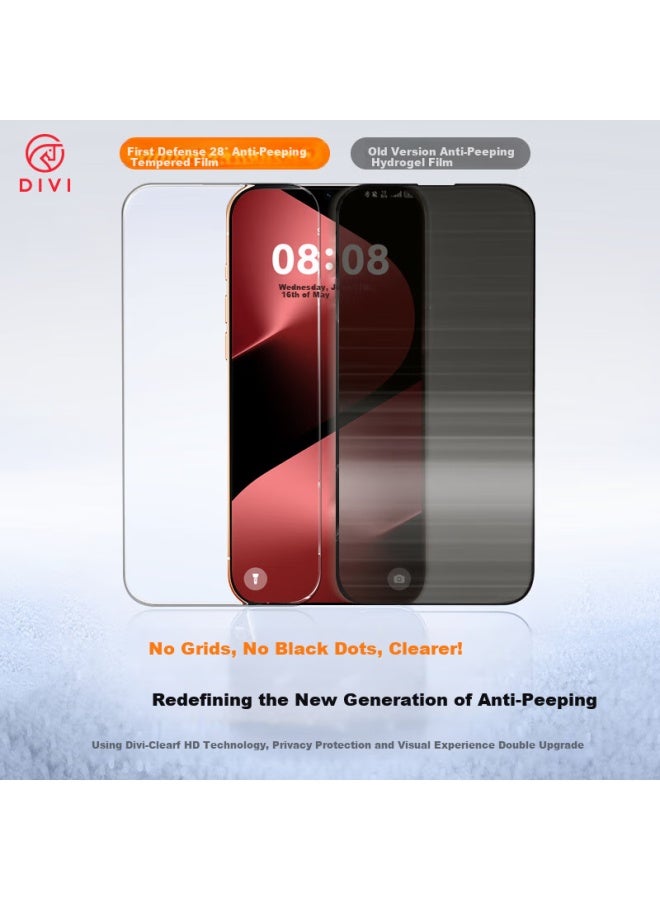 DiVi First Guard [2-Pack] Privacy Screen Protector For Huawei Pura80, Huawei Pura80 Tempered Glass Film, Full Coverage, Hd Clear, Anti-Scratch, Anti-Fingerprint Protective Film - Image 3