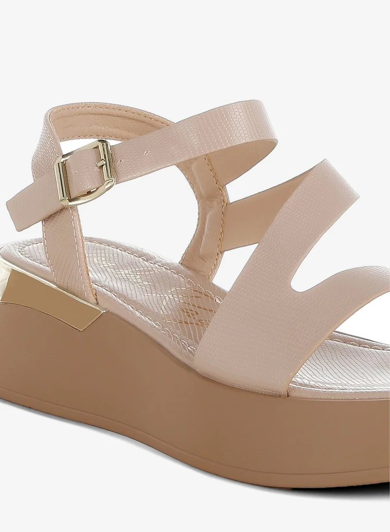 London Rag BEIGE Chunky Flatform Sandals in Beige for Women | Best Price UAE