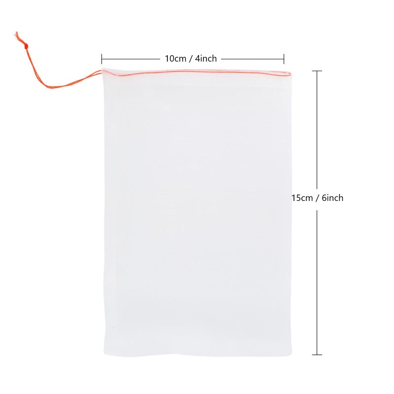 Kikhope 100Pcs Fruit Protection Bags, 6"x4" Garden Netting Bags with Drawstring, Fruit Netting Bags, Fruit Tree Bags, Netting Barrier Bags for Protecting Fruits and Vegetables - Image 2
