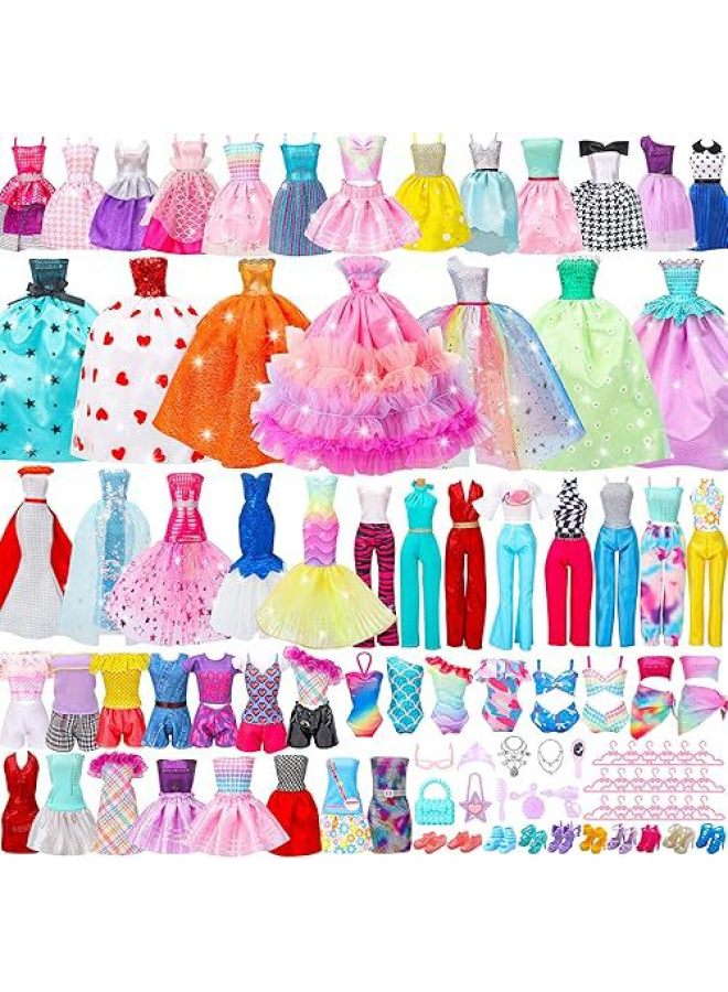 Dress Up Doll Clothes Wedding Dress Girl Toy Accessories Cross Border Princess Dress Skirt Shoes Trousers-Height:60-piece Set - Image 1