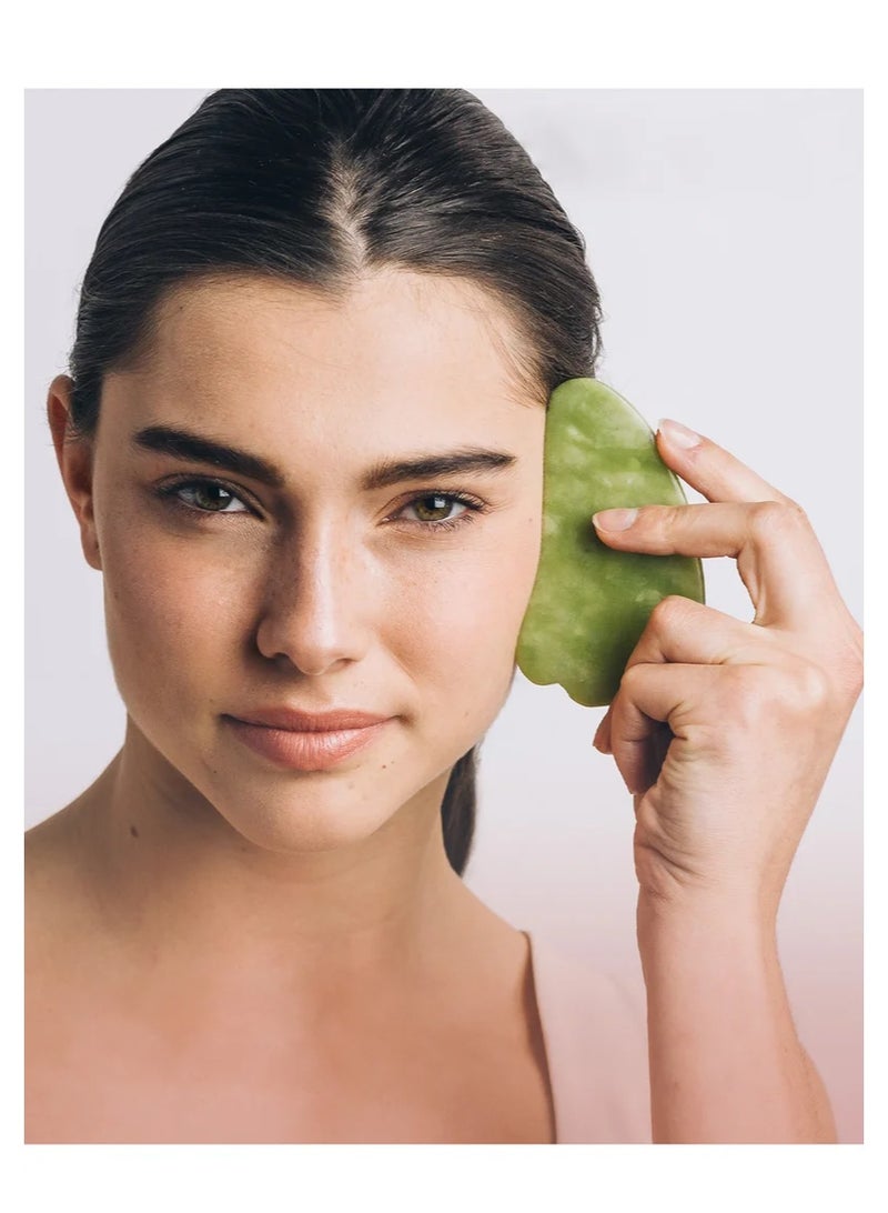 Gua Sha Stone, Natural Stone Guasha green – Scraping Massage  The Secret to Natural Beauty & Deep Skin Care wrinkle - anti aging - Image 3
