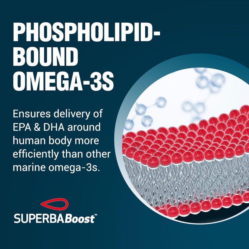 LABO Nutrition Perfect Krill EX 1000 ملغ زيت كريل أنتاركتيكي أوميغا 3 EPA DHA أعلى فوسفوليبيد أكثر من 56 مع كولين أستازانتين صحة القلب والدماغ والعين والمفاصل صنع في الولايات المتحدة 60 كبسولة لينة - Image 5