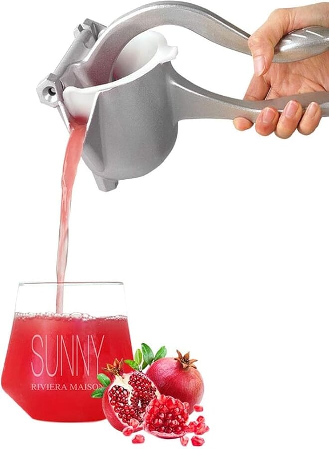 Hand squeezer,premium quality metal aluminum alloy lemon squeezer, manual citrus press juicer, lemon lime juice, orange juice, apple juice (color : silver)
