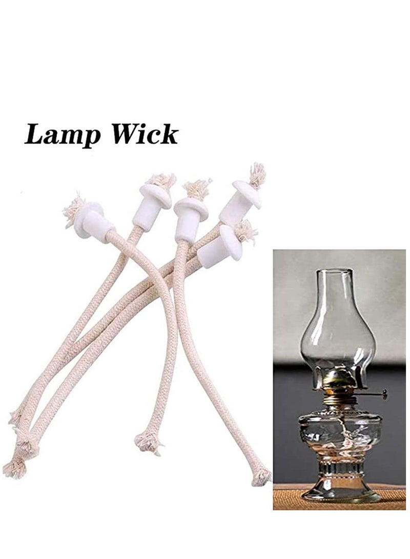NIBEMINENT 7 pcs Lamp Wick Holder, Kerosene Oil Lantern Wick, Heat-Resistant Cotton Replacement with Ceramic Holders for Bottle Garden Torch Burner,  - Image 2