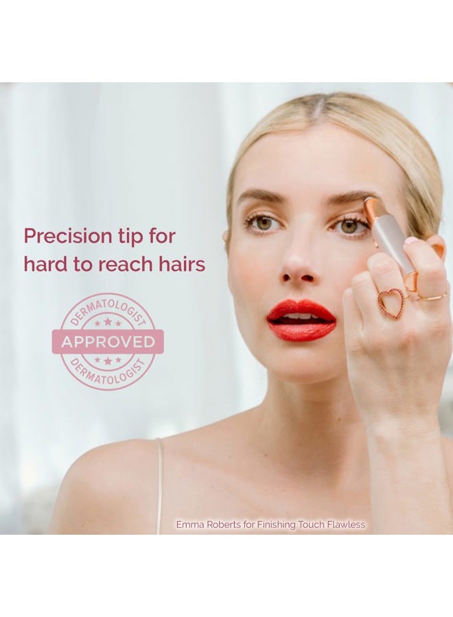 finishing touch ماكينة إزالة شعر الحواجب الكهربائية بدون عيوب للنساء مع ضوء LED لإزالة الشعر الفوري وبدون ألم (أبيض) - Image 3