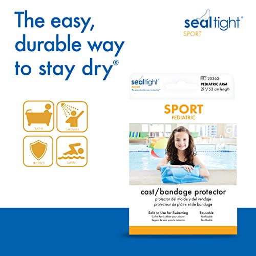 Brownmed - Seal Tight Sport Pediatric - Kid's Cast Swimming Cover - Waterproof Arm Bandage & Cast Cover for Swimming & Showers - Durable Shower Protector & Cast Bag for Arm Casts - Pediatric Arm - Image 3