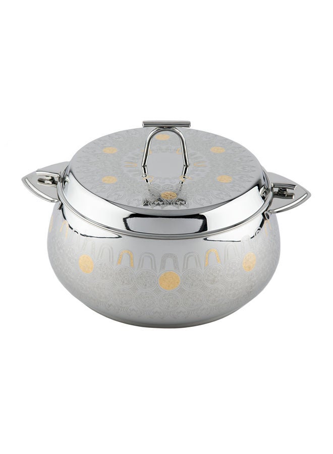 Alsaif مقلاة ميرنا من الفولاذ المقاوم للصدأ مع مقبتين ذهبية 7500 مل - Image 1