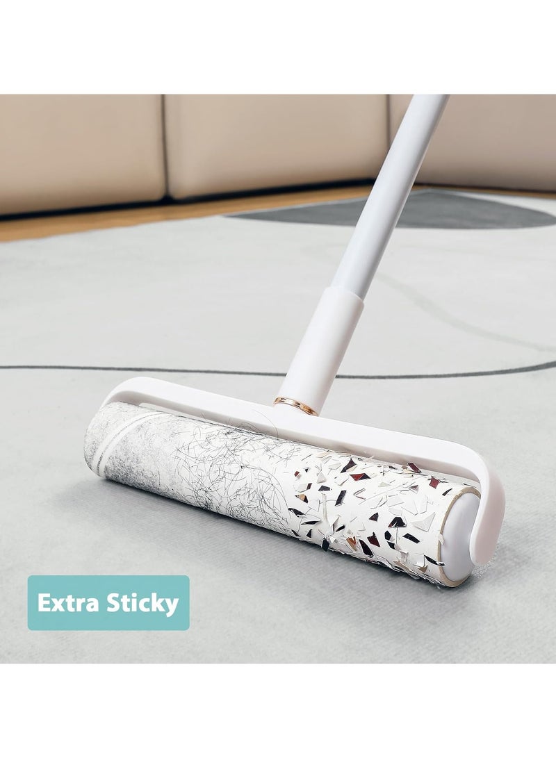 2 Piece Large Lint Roller Refills 9.45 inch Pet Hair Sticky Roller Refills for 9.4 inch to 9.5 inch Wide Floor Lint Rollers, 120 Sheets Total. - Image 2