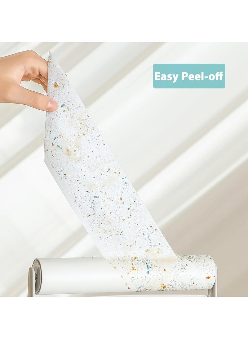 2 Piece Large Lint Roller Refills 9.45 inch Pet Hair Sticky Roller Refills for 9.4 inch to 9.5 inch Wide Floor Lint Rollers, 120 Sheets Total. - Image 3