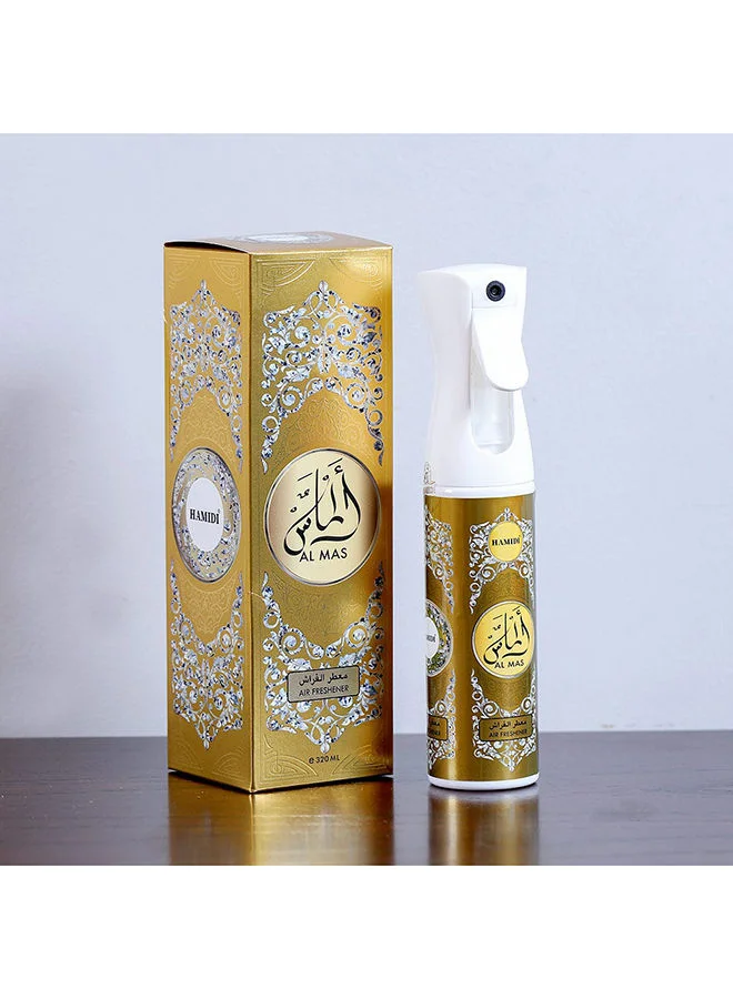 DANUBE HOME Hamidi Luxury Air Freshener Al Mas 320 ml Aromatic Fabric Spray Fragrant Room Spray Odor Eliminator For Home Office Living Room