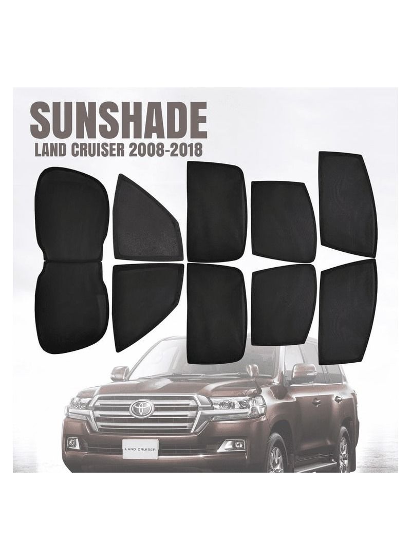 تويوتا TOYOTA LAND CRUISER 2008-2018 ستائر عالية الجودة للسيارة جميع الجوانب الجانبية من الأشعة فوق البنفسجية والحرارة والجوانب الأمامية والخلفية وظلال الشمس - Image 1