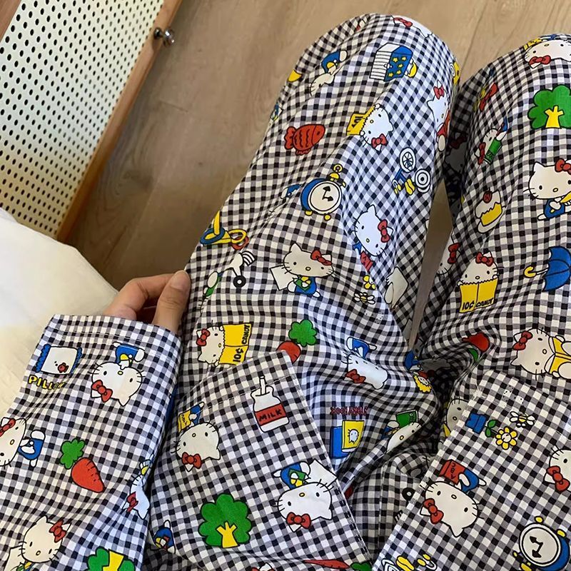 Hello Kitty Ins Style Cartoon Japanese-Style Pajama Pants For Female Students Early Autumn Mosquito-Proof Pants Cute Dormitory Casual Pants Walking Pants - Image 5