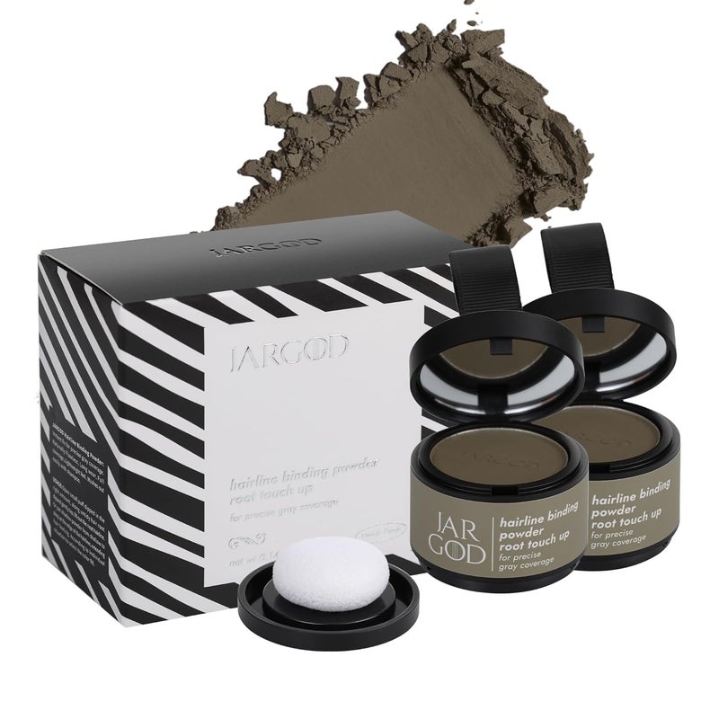 Hairline Powder Instant Gray Coverage Hair Color for Roots and Highlights for Women  Men 014 Ounce Pack of 2 Medium Brown