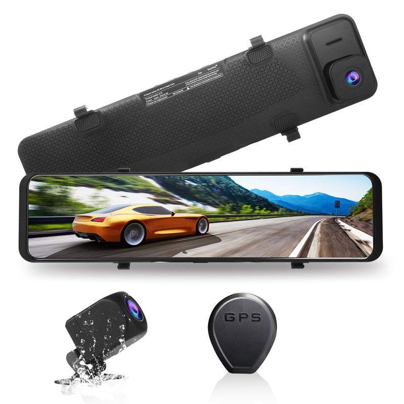4K Dash Camera Black Front 4K Rear 1080P Dual Lens - Infrared Night-Vision Loop Recording Parking Monitoring G-Sensor GPS Module for Car Driving Parking - Image 2
