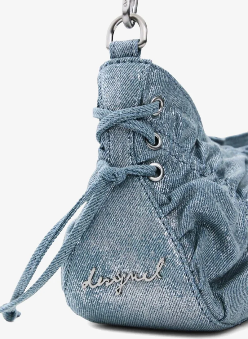 DESIGUAL Blue Small gathered denim bag for Women | Best Price UAE
