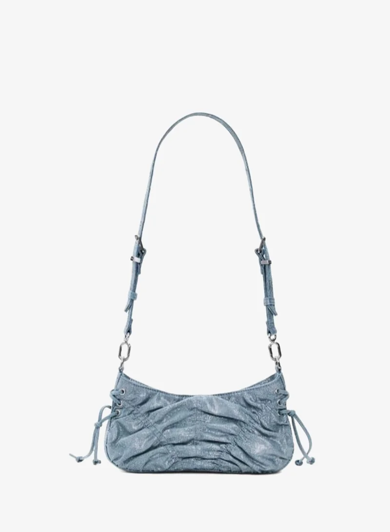 DESIGUAL Blue Small gathered denim bag for Women | Best Price UAE