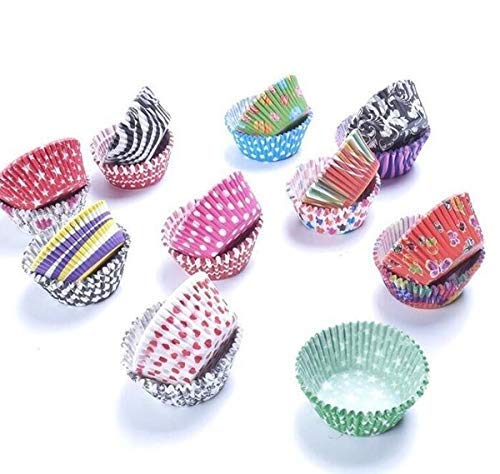 EPARTY Paper Cupcake Mould Baking Cups for Cupcakes and Muffins, Standard , 100 Pieces, Multicolour - Image 3