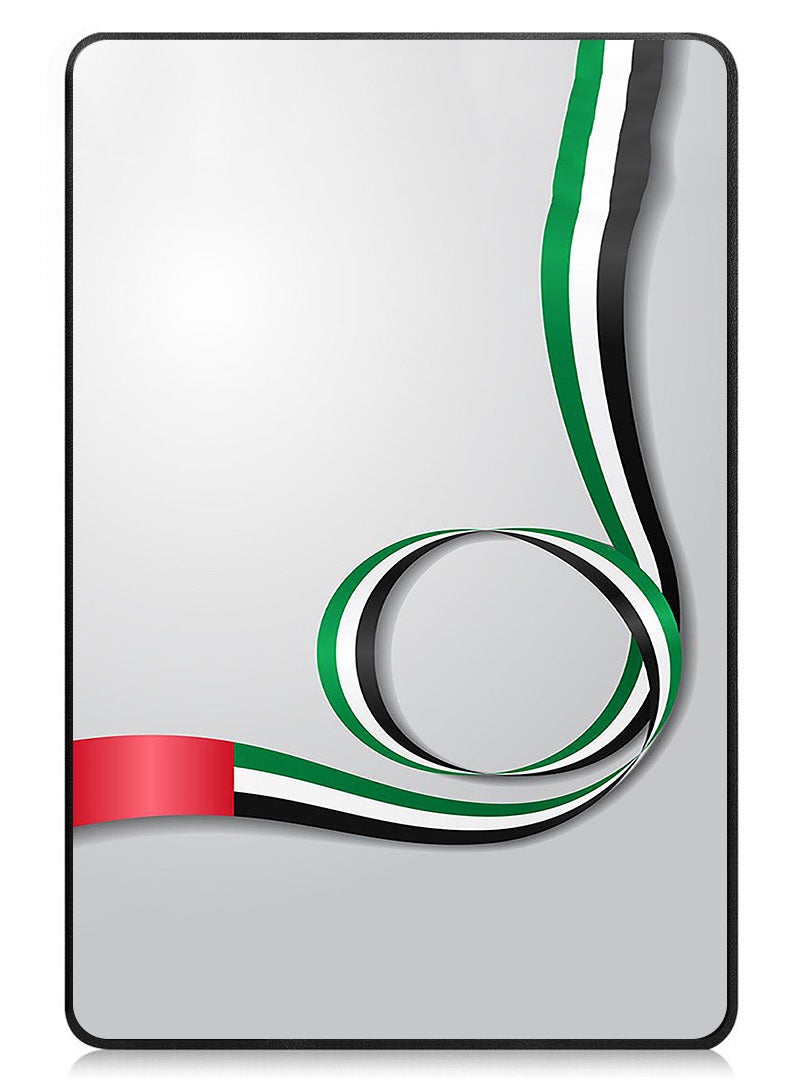 Theodor Protective Flip Case For Samsung Galaxy Tab S9 FE With Trifold Stand Auto Wake Sleep Shockproof Cover Uae Flag - Image 1