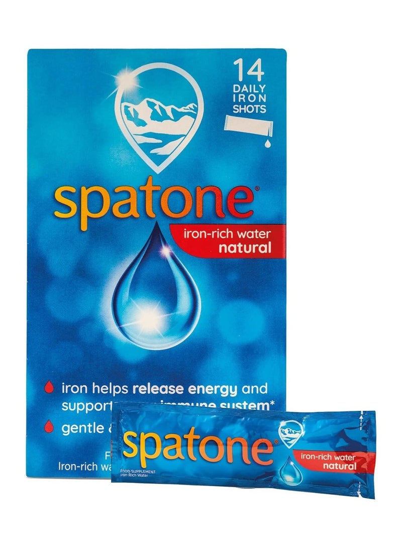 Spatone Natural Iron Supplement (14 Sachets), Daily Convenient Liquid Iron Sachets