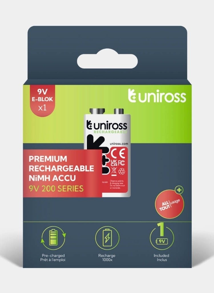 Uniross Ni-MH Rechargeable 9V Battery (Pack of 1)